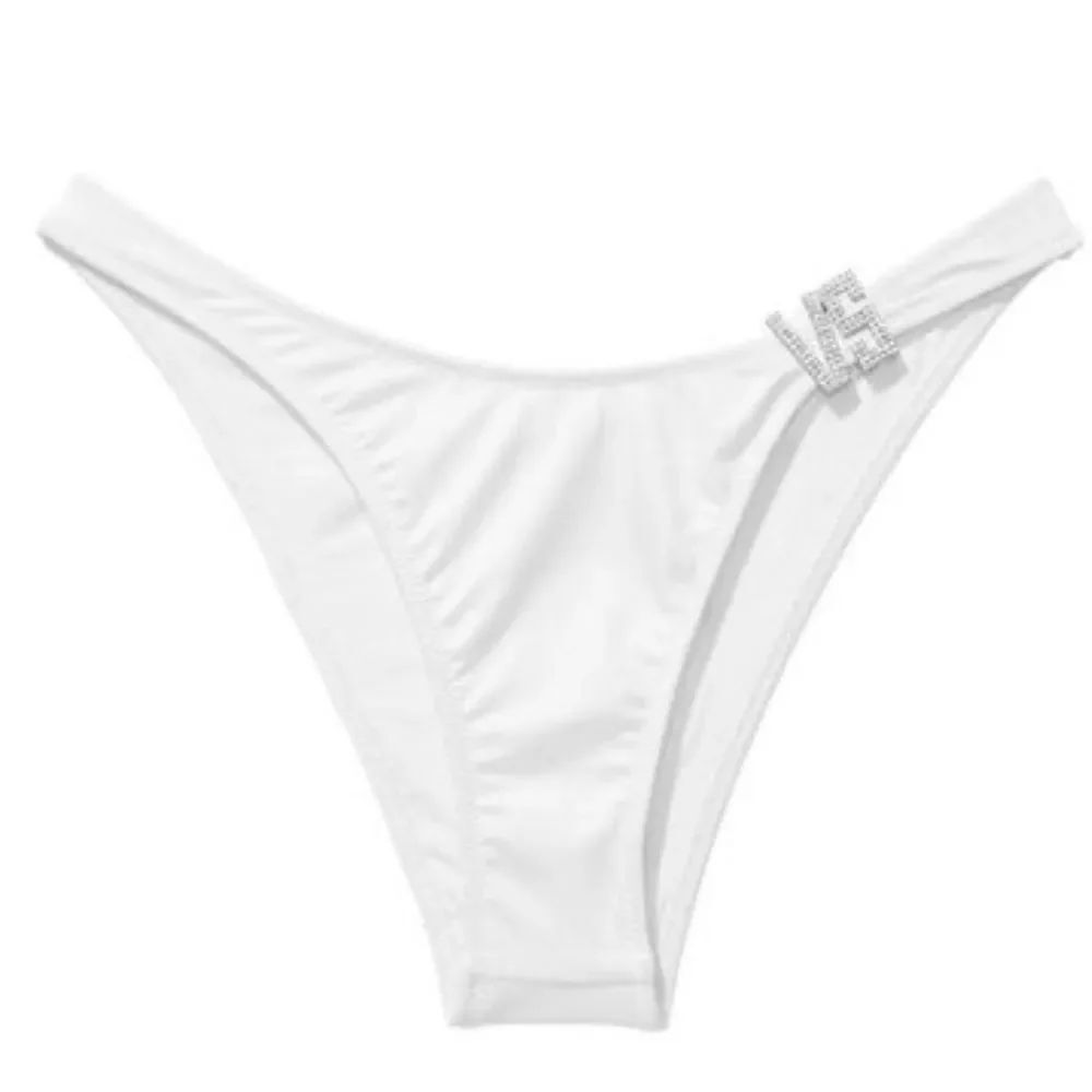 Victorias Secret Swim VS Shine Hardware Brazilian Bikini Bottom White